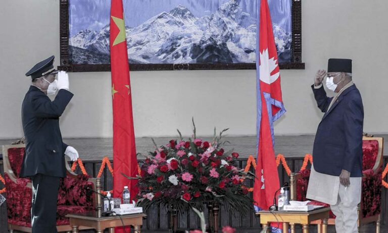 Chinese Defense Minister Meets Prime Minister Oli