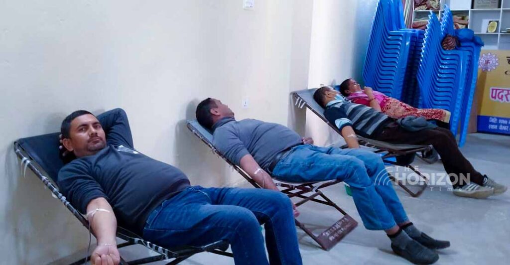 open blood donation program completed