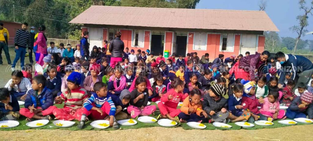 Students fed with nutritious lunch at Shivraj