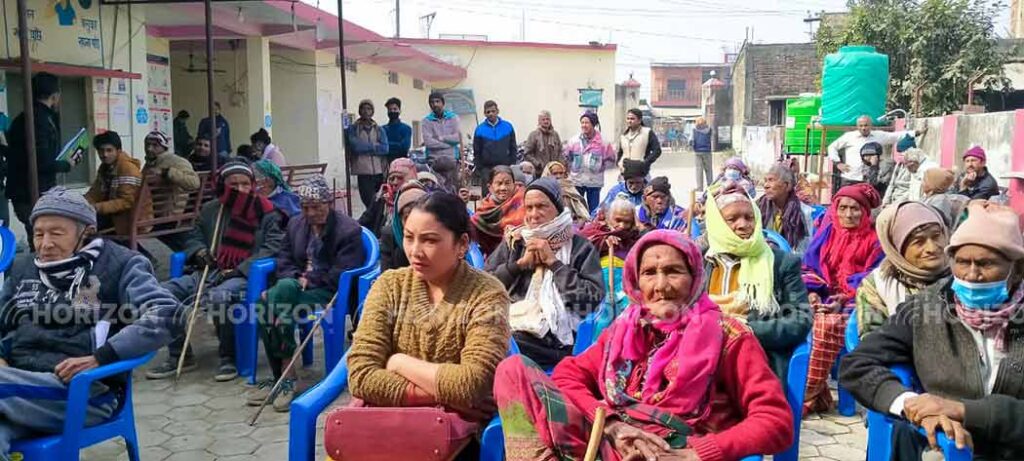 Respect to senior citizens in Shivraj, Nepal