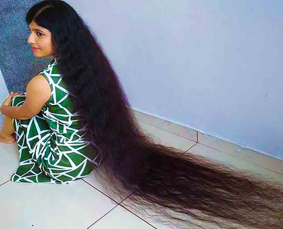 The world's longest-haired Gujarati girl gets her first haircut in 12 years