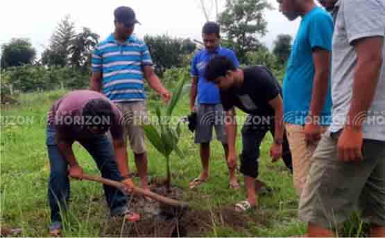 Tree plantation in jay buddha club